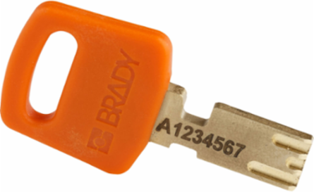 SafeKey Lockout Padlock 1.65 Inch x 1.25 Inch Nylon Orange, Keyed Alike (3 Pack)