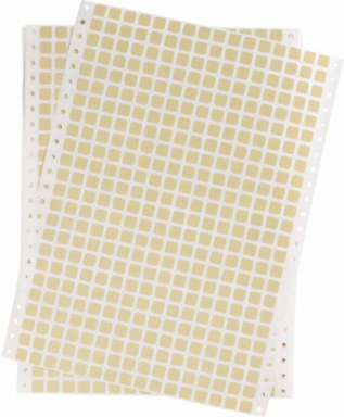 DATAB Series High Temperature Amber Polyimide Labels, Write-on Labels, 0.375" H x 0.375" W, Pack of 10000 Labels, Amber