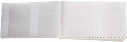 DATAB Series Self-Laminating Vinyl Labels, 5.937" H x 2" W, Pack of 1000 Labels, Clear/White