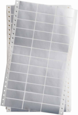 DATAB Series PermaSleeve Metallized Polyester Wire Marking Sleeves, 0.9" H x 2" W, Pack of 5000 Labels