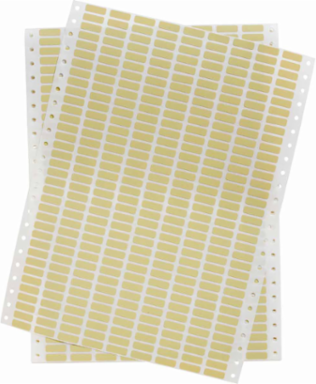 DATAB Series High Temperature Amber Polyimide Labels, Write-on Labels, 0.25" H x 0.75" W, Pack of 10000 Labels, Amber