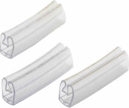 Label Holder, 1.18" W, Pack of 200 Each, Clear PVC