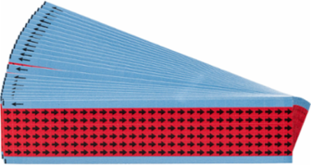 Electronic Inspection Arrows 0.25 in H x 0.3 in W Cloth Red on Black 25 Cards/Pk