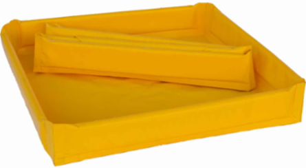 Light Weight Foam Wall Spill Berm, 48" x 48" x 4", Sump Capacity 36 gal