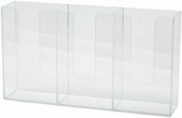 Deluxe Glove Dispenser, 11.82" H x 20" W x 7" D, Clear