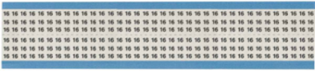 Solid Numbers Scored Wire Marker Card, 16