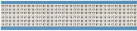 Solid Numbers Scored Wire Marker Card, 17