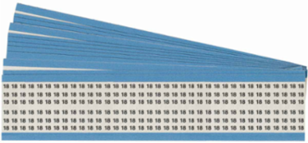 Pre-printed 18 Wire Markers, 1.5" H, Black on White