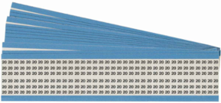 Pre-printed 20 Wire Markers, 1.5" H, Black on White