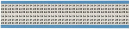 Solid Numbers Scored Wire Marker Card, 24