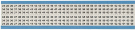 Wire Marker: Acetate Cloth, Black on White, 1.5" H, 34 to 66