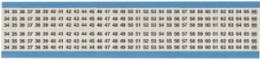 Wire Marker: Acetate Cloth, Black on White, 1.5" H, 34 to 66
