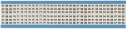 Wire Marker: Acetate Cloth, Black on White, 1.5" H, 67 to 99