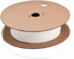 Heat Shrink Tubing, Polyolefin, White, 0.063 Inch Dia x 100 ft Length