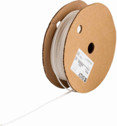 Heat Shrink Tubing, Polyolefin, White, 0.093 Inch Dia x 100 ft Length