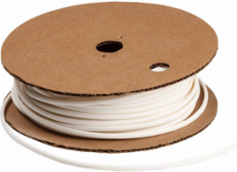 Heat Shrink Tubing, Polyolefin, White, 0.125 Inch Dia x 100 ft L