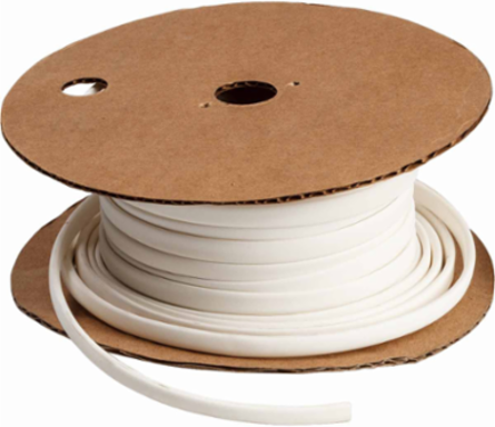 Heat Shrink Tubing, Polyolefin, 2 Inch Dia x 100 ft L, Flexible, White