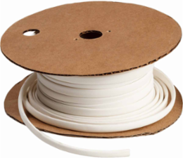 Heat Shrink Tubing, Polyolefin, 2 Inch Dia x 100 ft L, Flexible, White
