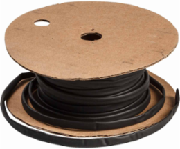 Heat Shrink Tubing, Polyolefin, Black, 0.25 Inch Diameter x 100 ft Length