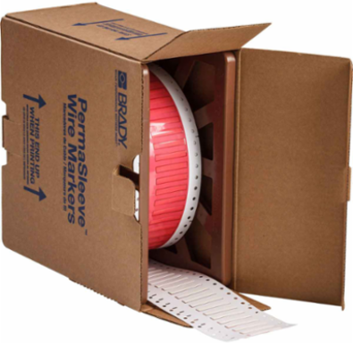 PermaSleeve HX Heat Shrink Wire Marking Sleeves, White, 0.125" Dia x 1.5" W, Roll of 2500 Each