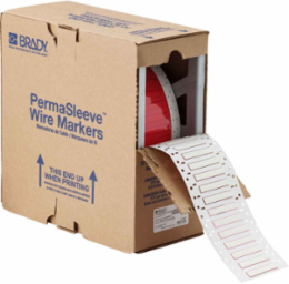 PermaSleeve HX Heat Shrink Wire Marking Sleeves, White, 0.187" Dia x 2" W, Roll of 2500 Each