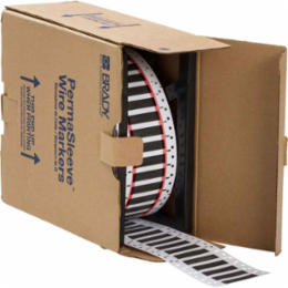 PermaSleeve HX Heat Shrink Wire Marking Sleeves, Black, 0.375" Dia x 1.5" W