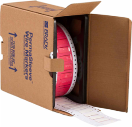 PermaSleeve HX Heat Shrink Wire Marking Sleeves, White, 0.375" Dia x 0.75" W, Roll of 2000 Each