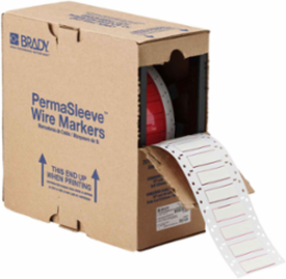 PermaSleeve HX Heat Shrink Wire Marking Sleeves, White, 0.375" Dia x 0.67" W, Roll of 3000 Each