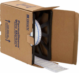 PermaSleeve HX Heat Shrink Wire Marking Sleeves, White, 0.5" Dia x 1" W, Roll of 1000 Each