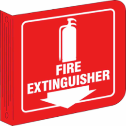 Standard "L" Sign, 8" H x 8" W, White on Red, Acrylic