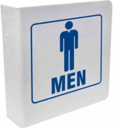 L Men Sign, 8" H x 8" W
