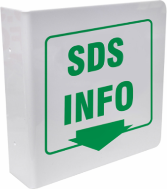 L MSDS Info Sign, 8" H x 8" W, Acrylic