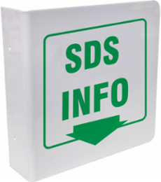 L MSDS Info Sign, 8" H x 8" W, Acrylic