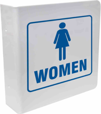 L Women Sign, 8" H x 8" W