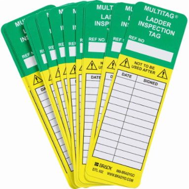 LadderTag Inserts: MULTITAG: LADDER INSPECTION TAG REF NO: LADDER NOT TO BE USED After DATE:…