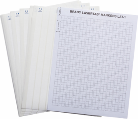 Laser Printable Polyester Sign and Label Blanks, 0.25" H x 0.3" W, Pack of 12 Sheets