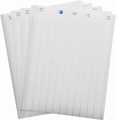 Laser Printable Polyester Sign and Label Blanks, 0.25" H x 0.3" W, Pack of 12 Sheets