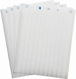 Laser Printable Polyester Sign and Label Blanks, 0.25" H x 0.3" W, Pack of 12 Sheets