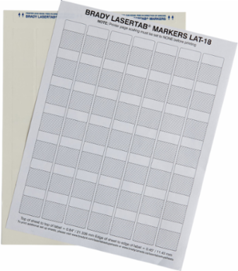 LaserTab Clear Polyester Labels, 1.33" H x 1" W x 0.26" Dia, Clear/White