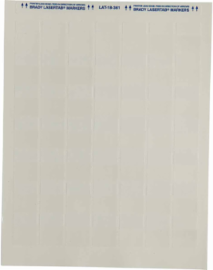 LaserTab Clear Polyester Labels, 1.33" H x 1" W x 0.26" Dia, Clear/White