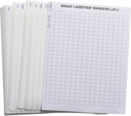 Laser Printable Polyester Sign and Label Blanks, 0.375" H x 0.375" W, Pack of 25 Sheets