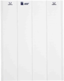 Laser Printable Polyester Sign and Label Blanks, 0.25" H x 0.65" W, Pack of 27 Sheets