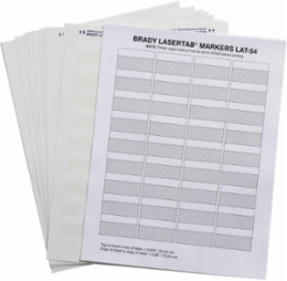 LaserTab Clear Polyester Labels, 1" H x 1.75" Wx 0.2" Dia, Clear/White