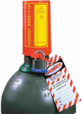 Gas Cylinder Lockout, 6.25" H x 3.47" Dia