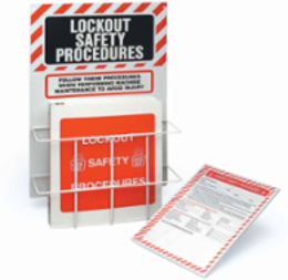 Lockout Procedure Station, 20" H x 14" W x 4.5" D