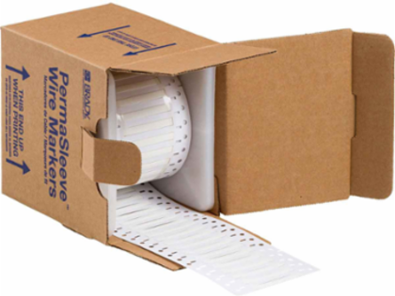 PermaSleeve Low Smoke Zero Halogen Wire Marking Sleeves, 0.125" Dia x 0.75" W