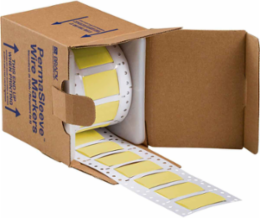 Low Smoke Zero Halogen PermaSleeve Heat Shrink Tubing, 0.75" Dia x 2" W, Yellow, Roll of 100 Each