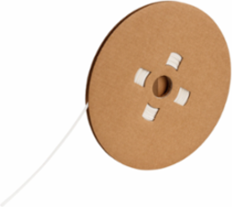 PermaSleeve Heat Shrink Tubing 0.125 Inch Dia x 225 ft L, White, 2:1 Shrink Ratio