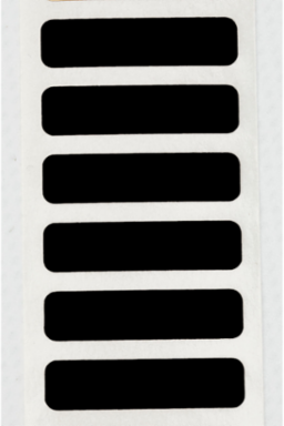 Laser Markable Polyimide Label, 0.25" H x 0.5" W, Black