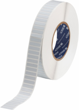 Laser Markable Labels Acrylic Gloss Finish 0.25"H x 1.00"W Polyimide Wh 10000/Rl